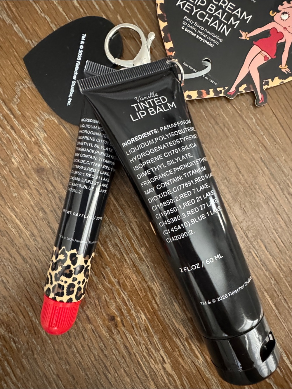 Betty Boop x Célavi Vanilla Hand Cream, Lip Balm Set & Keychain/Bag charm - Picture 6 of 6